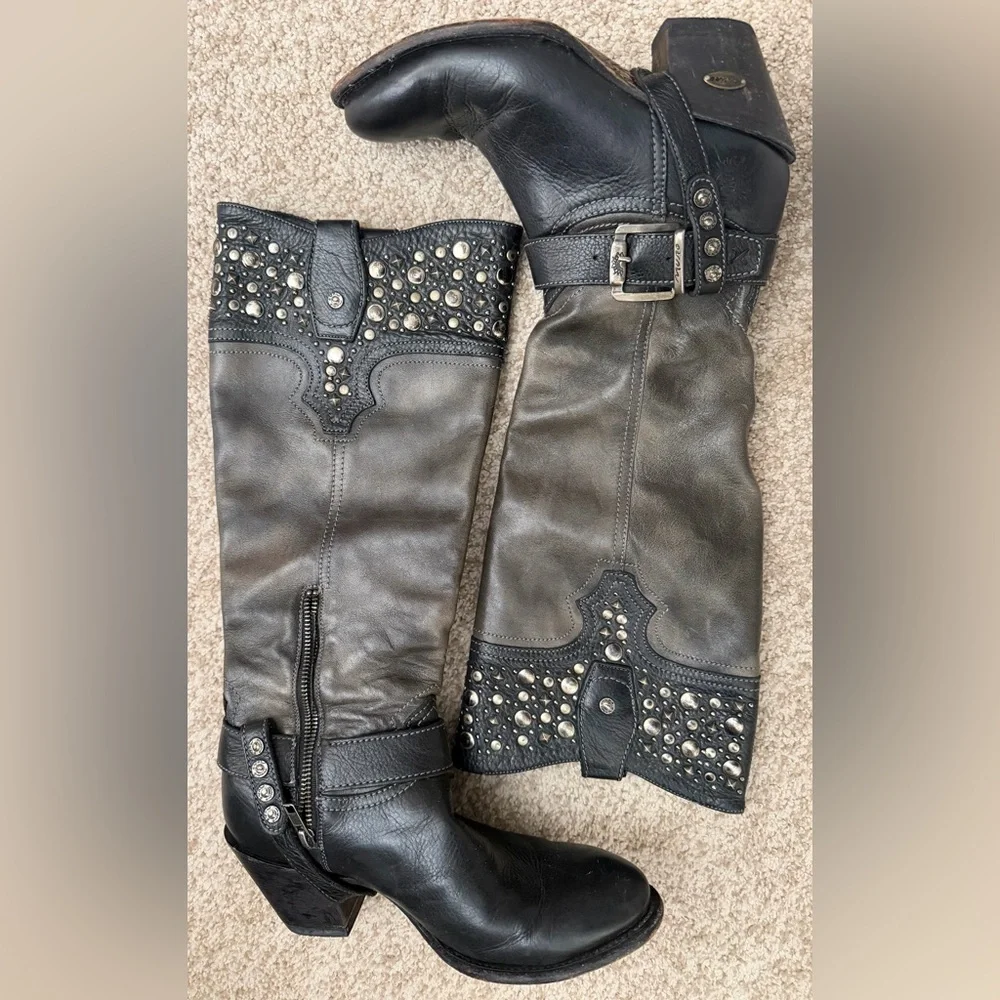 Muro WOMEN'S LEVELLAND WESTERN BOOTS ROUND TOE‎ buckle